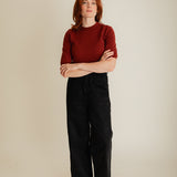 Quin Merino Wool Knitted T-shirt Red
