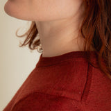 Quin Merino Wool Knitted T-shirt Red
