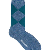 Samar Organic Cotton Argyle Sock Blue Marl