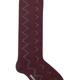 Sia Merino Knee High Socks Burgundy