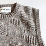 Soar Textured Lambswool Knitted Vest Pearl Grey