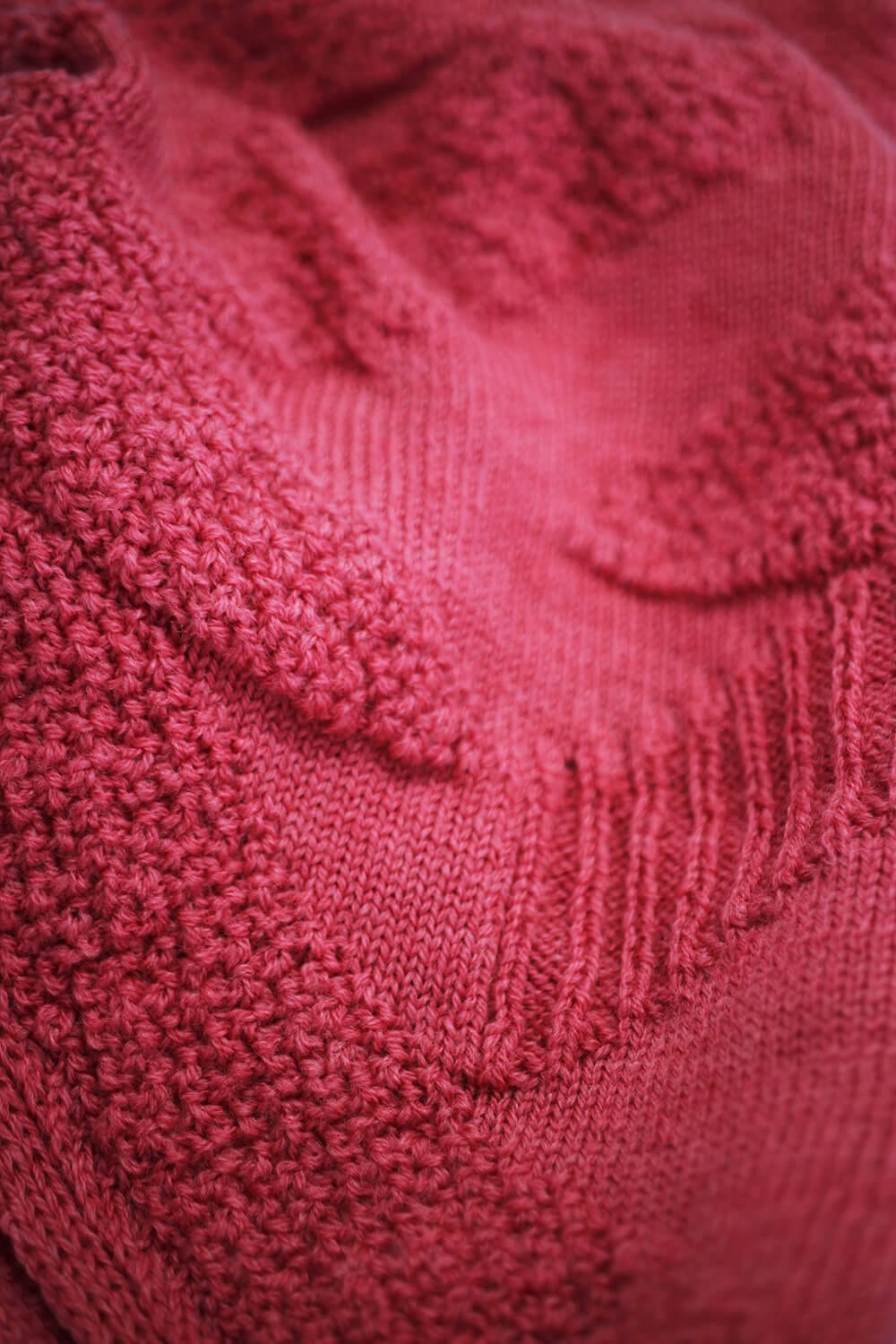 Merino Wool Triangle Scarf Bright Pink Genevieve Sweeney