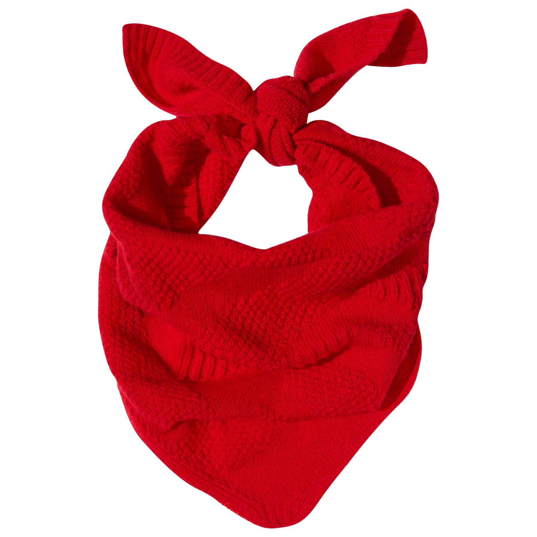 Lambswool Triangle Scarf Bright Red Genevieve Sweeney