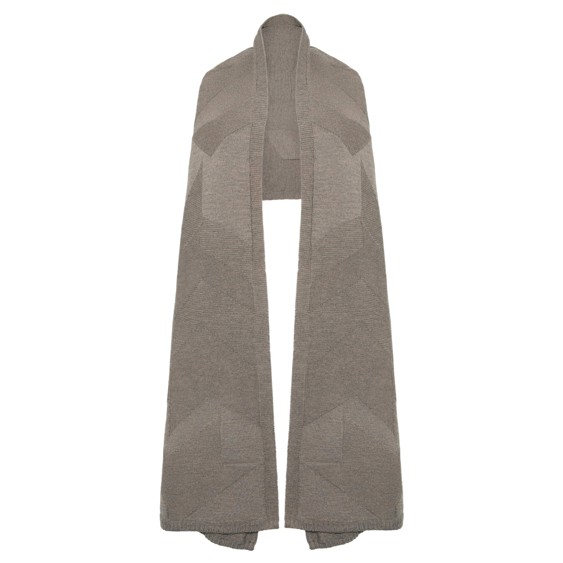 Textured Merino Wool Blanket Scarf Fawn Genevieve Sweeney