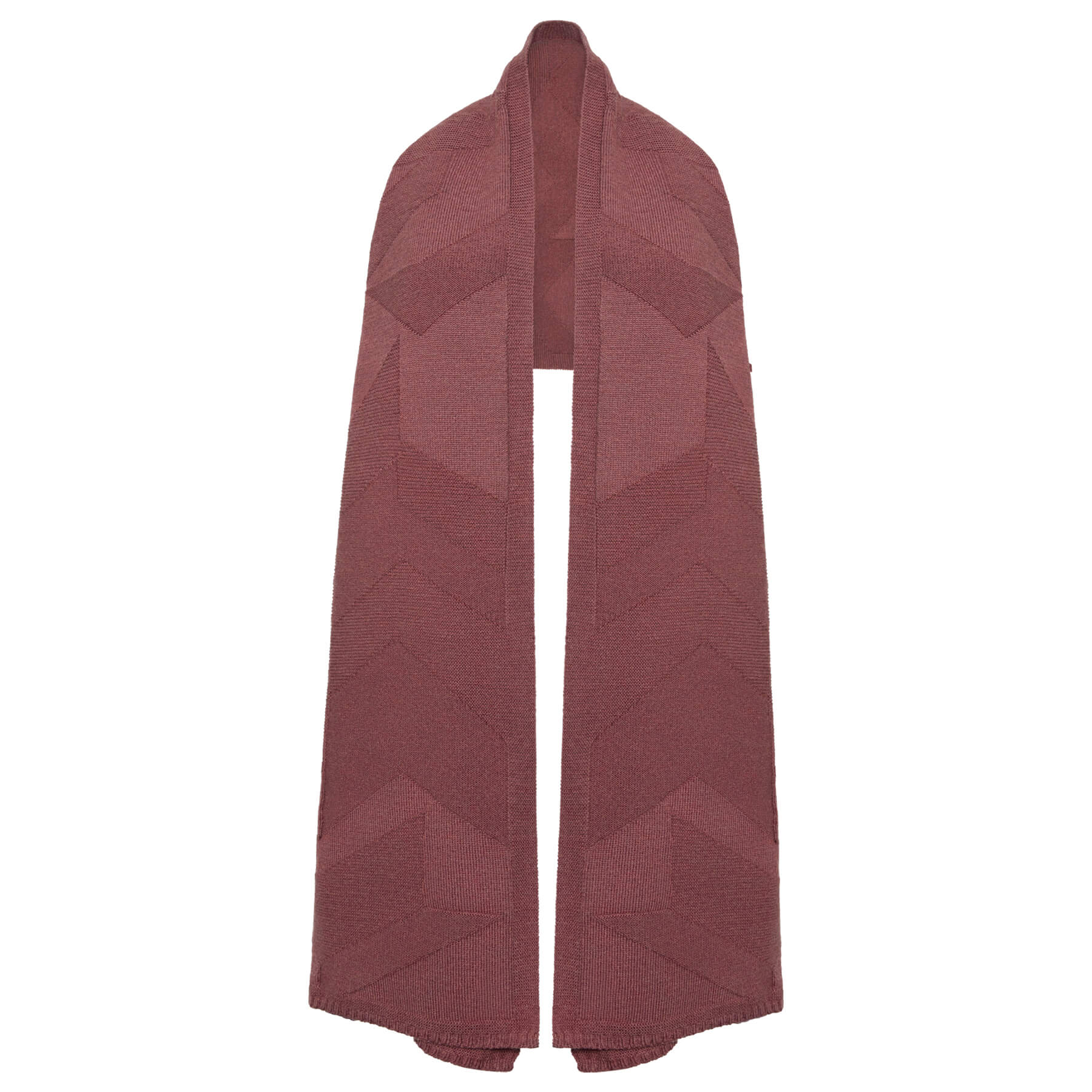 Textured Merino Wool Blanket Scarf Rose Pink Genevieve Sweeney