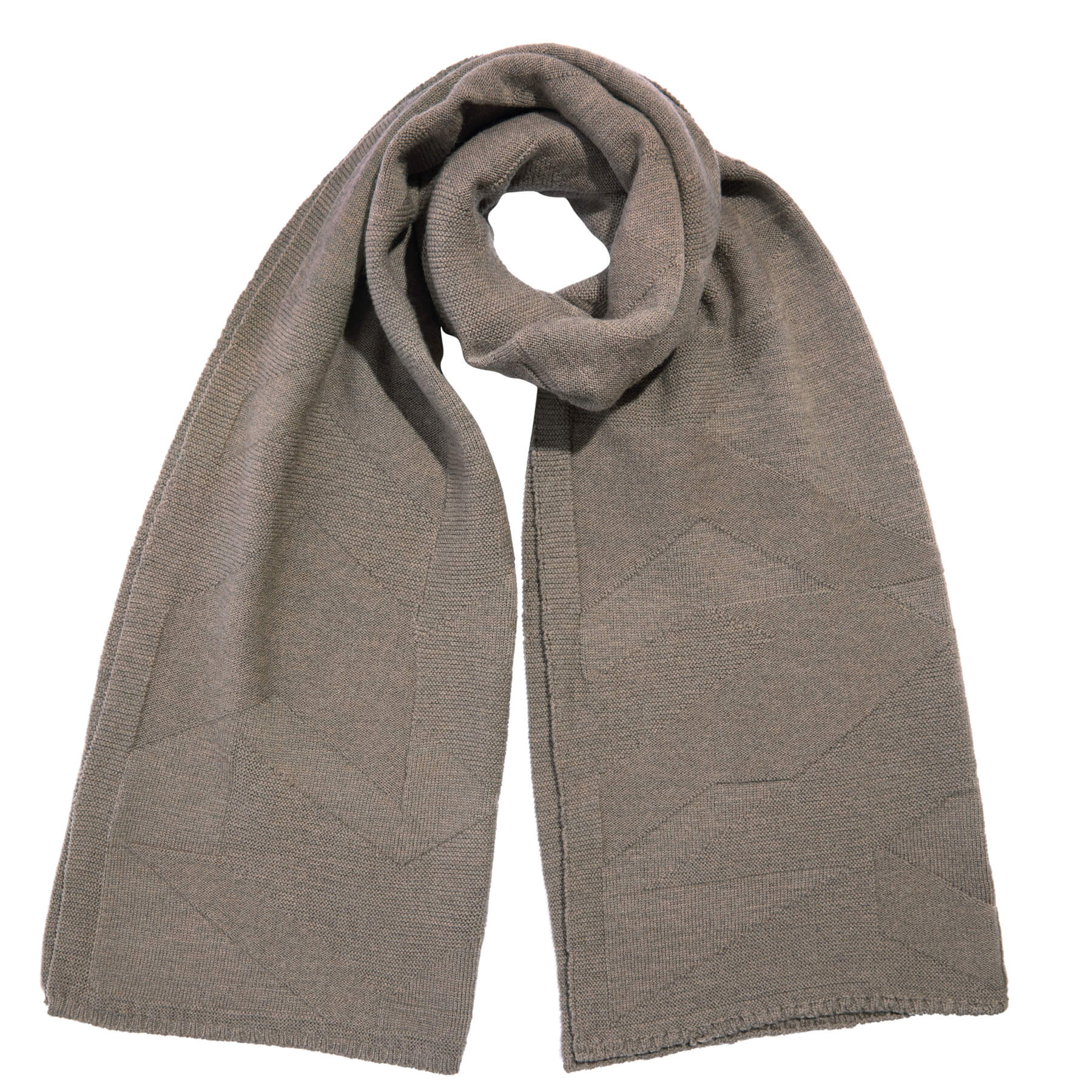 Textured Merino Wool Blanket Scarf Fawn Genevieve Sweeney