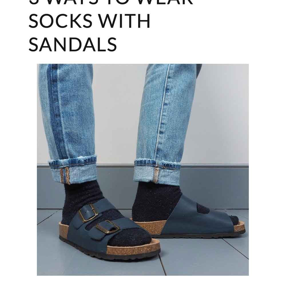 Genevieve Sweeney socks worn under Moshulu sandals