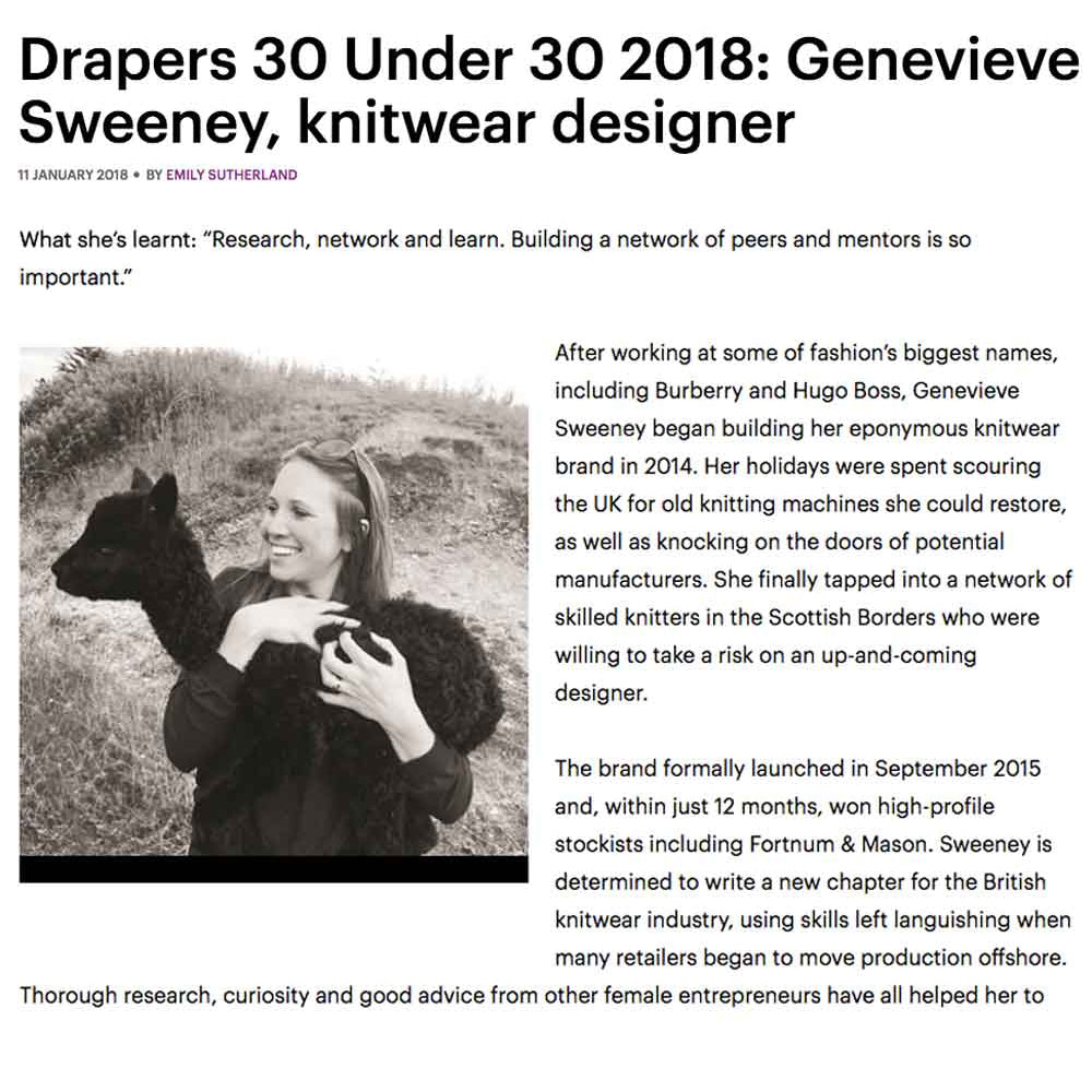 Genevieve Sweeney 30 under 30 Drapers