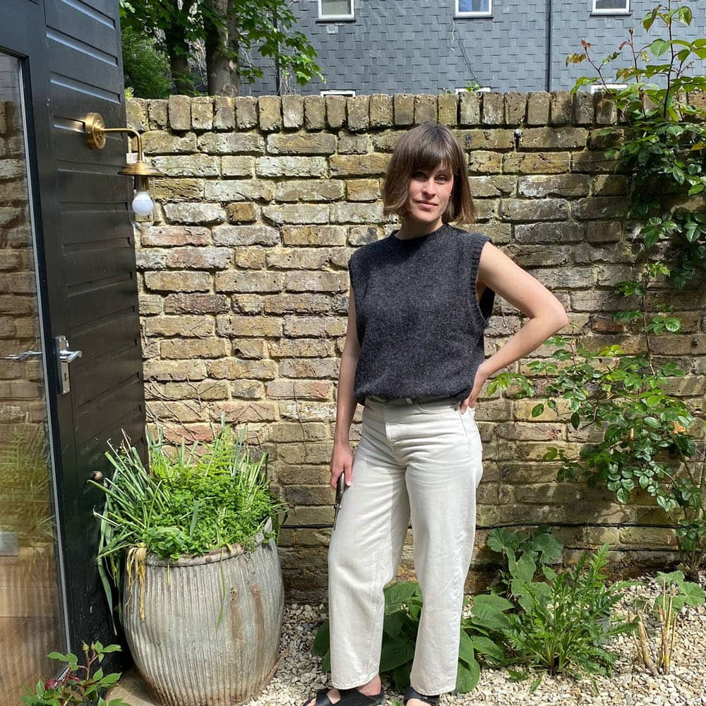 Laide Brushed Wool Knitted Vest as seen on Alice Vincent