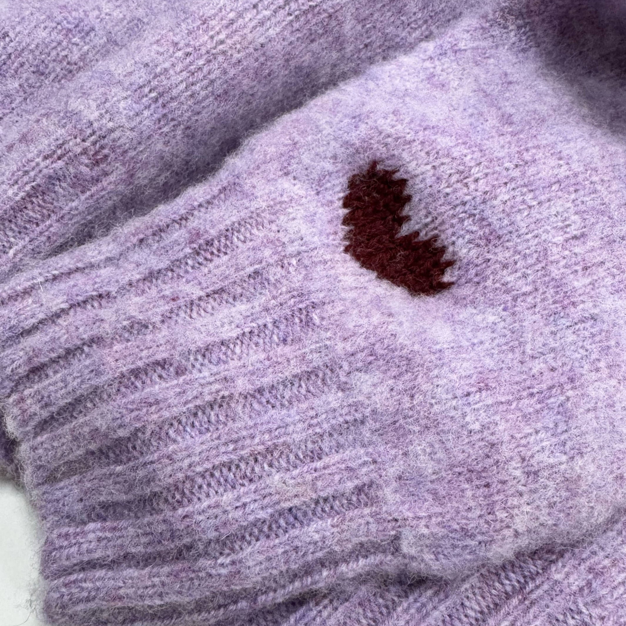 Leslie Wool Sweater Red Heart Monogram