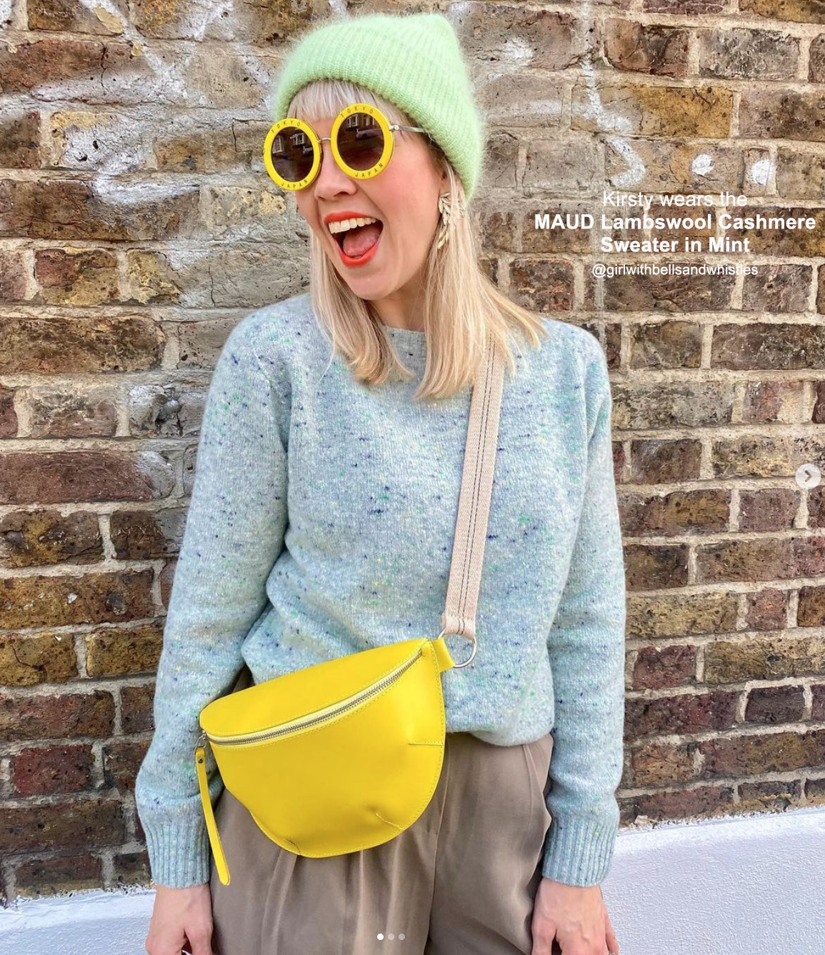 Maud Lambswool Cashmere Sweater Mint
