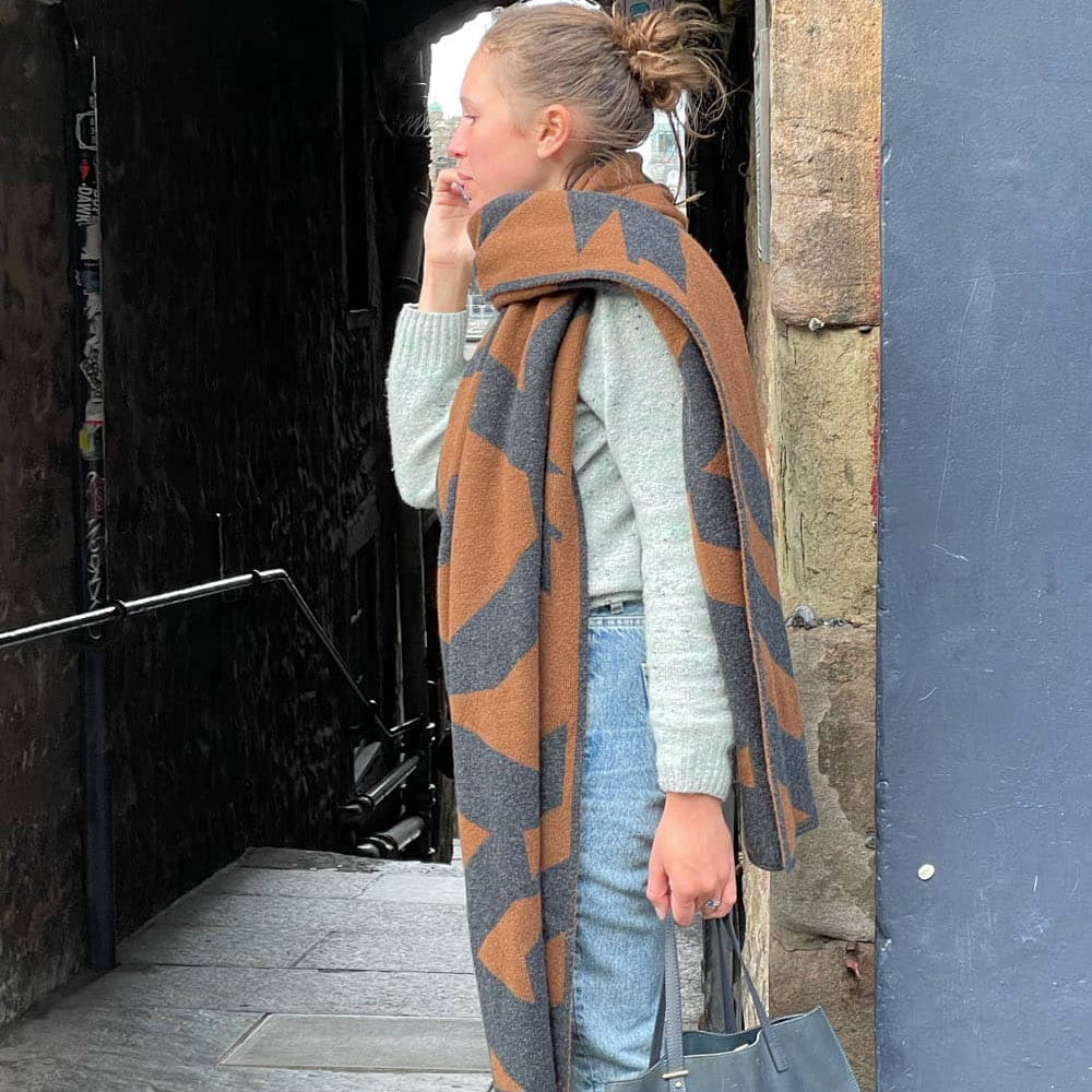 Geometric Oversized Scarf