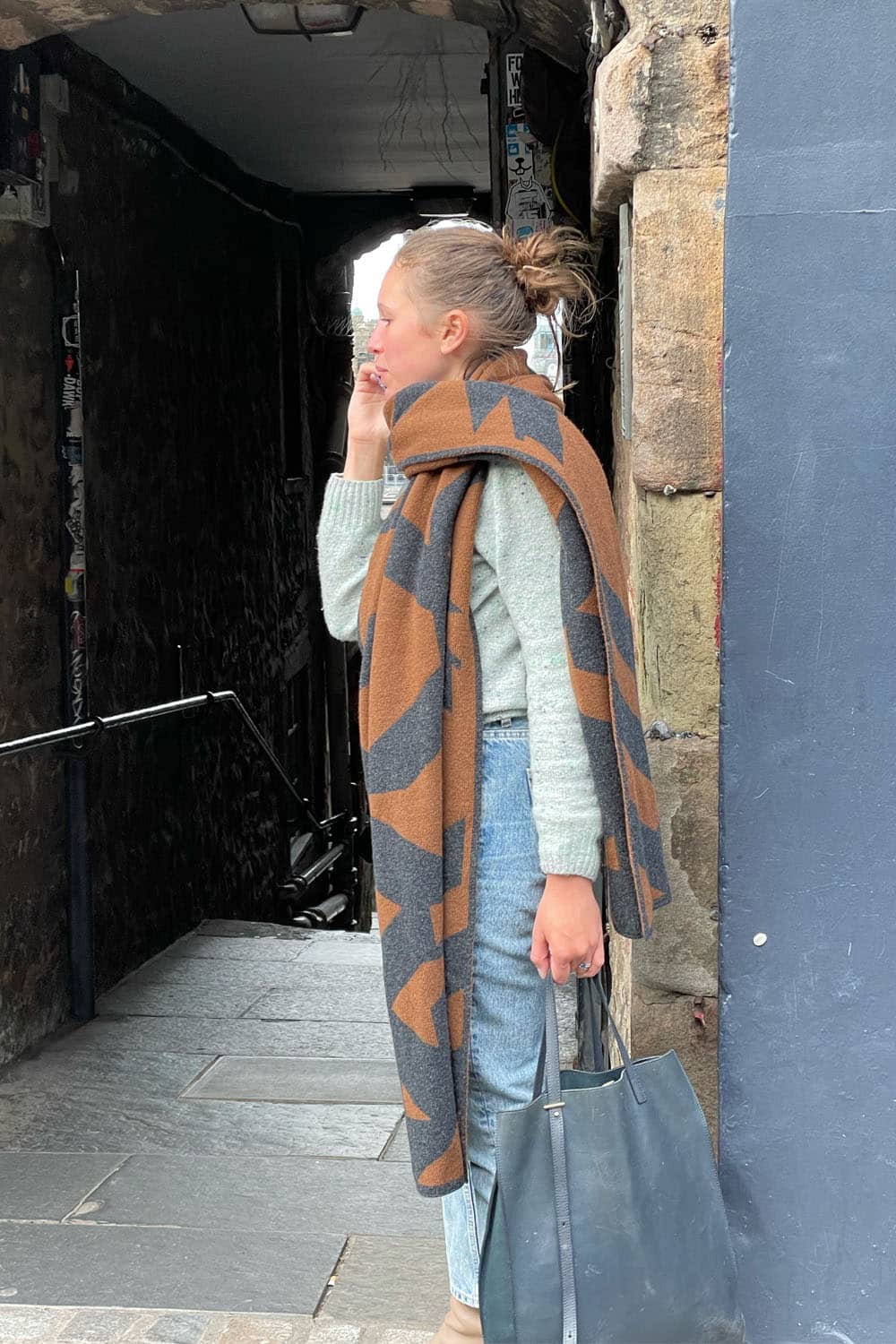 Geometric Oversized Scarf