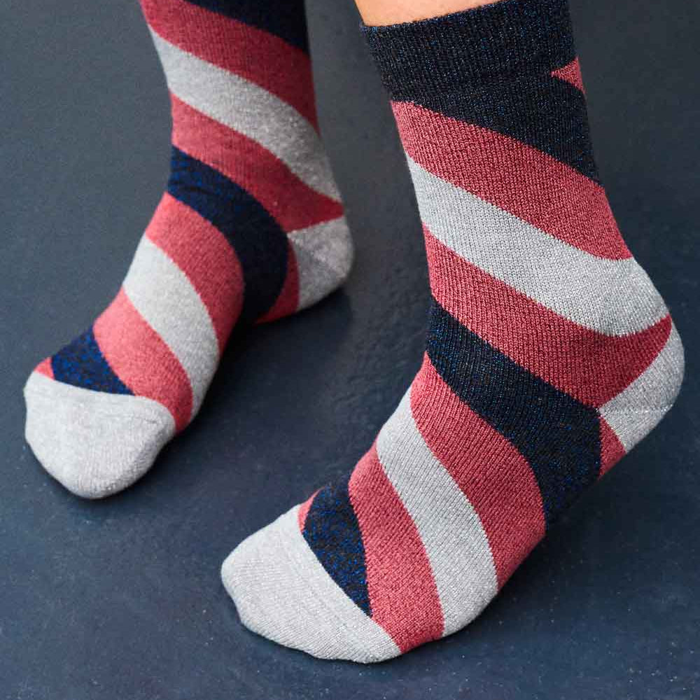 sparkly stripe socks gs sock subscription