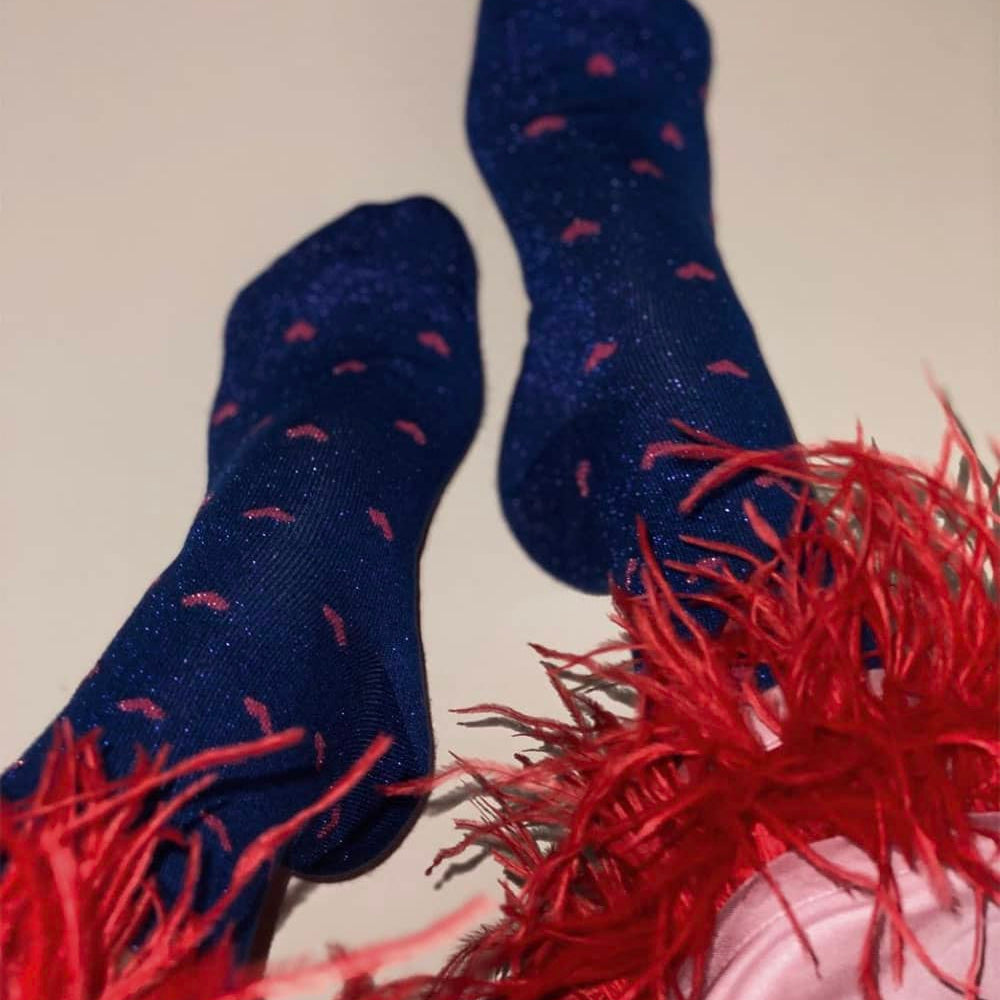 Sparkly Heart Socks
