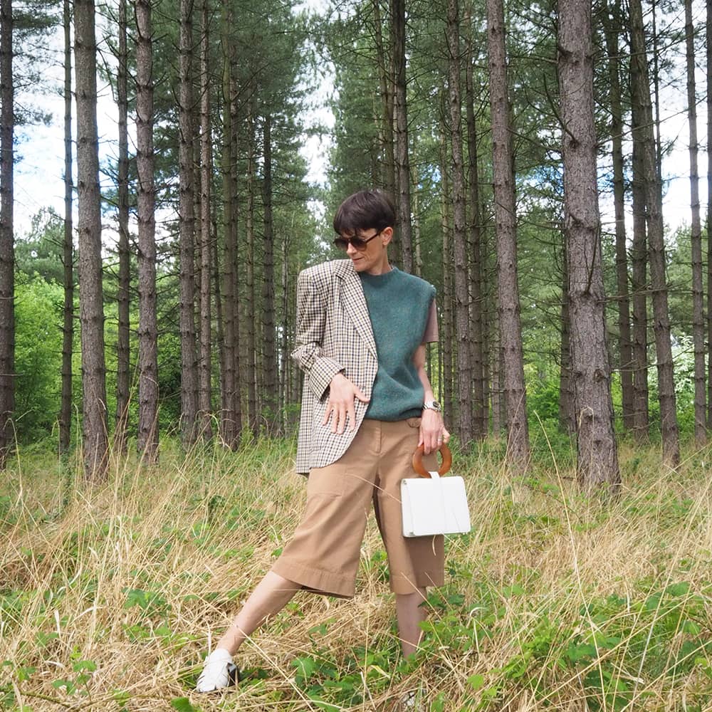 Laide Brushed Wool Vest Jade for summer