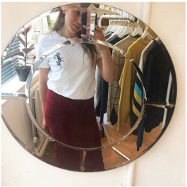 Genevieve Sweeney wearing zodiac t-shirt
