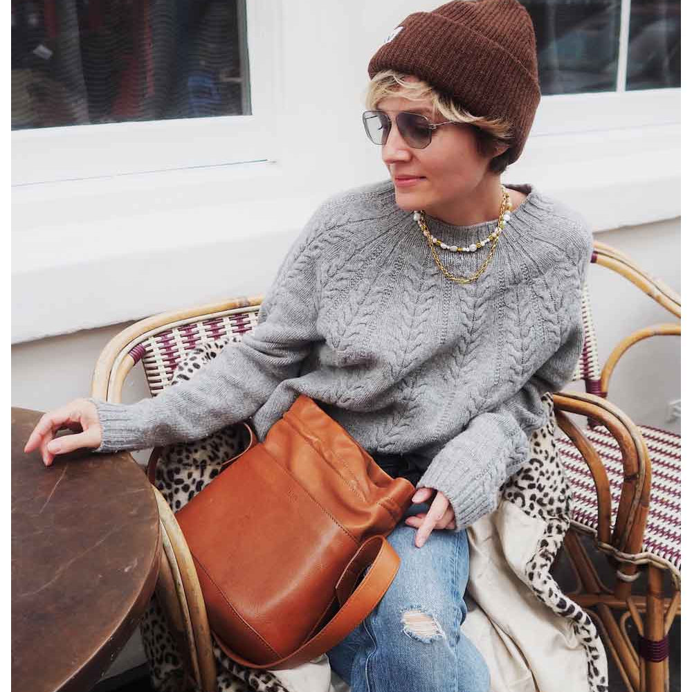Wroxton Cable Grey Jumper as seen on Stylonylon