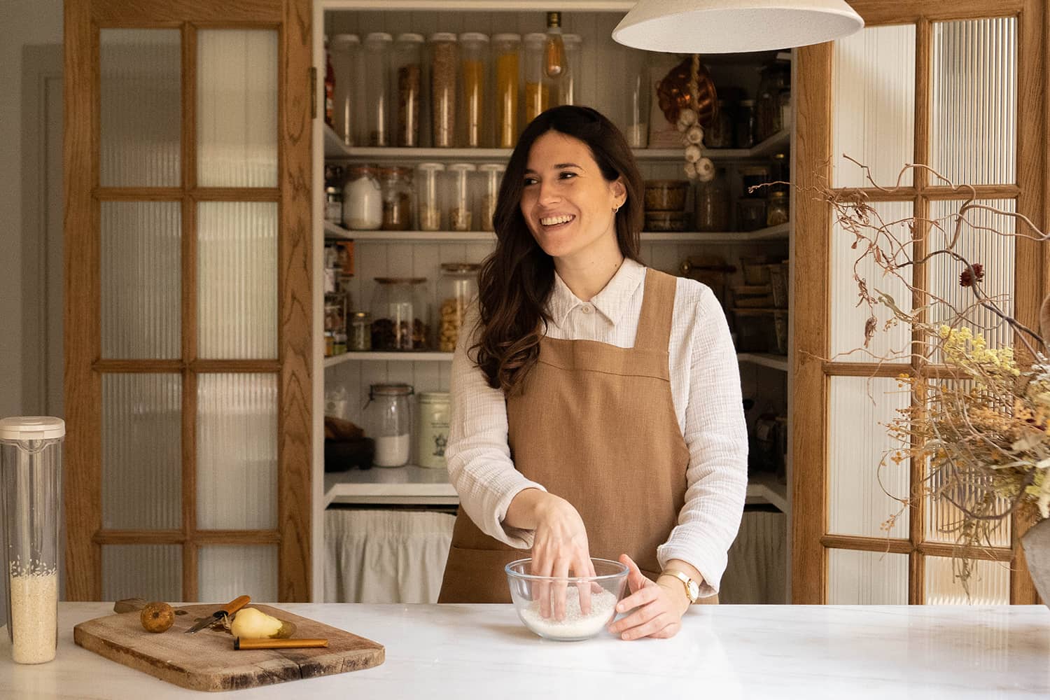 Mirtina Casonata of Venetian Pantry in her kitchen