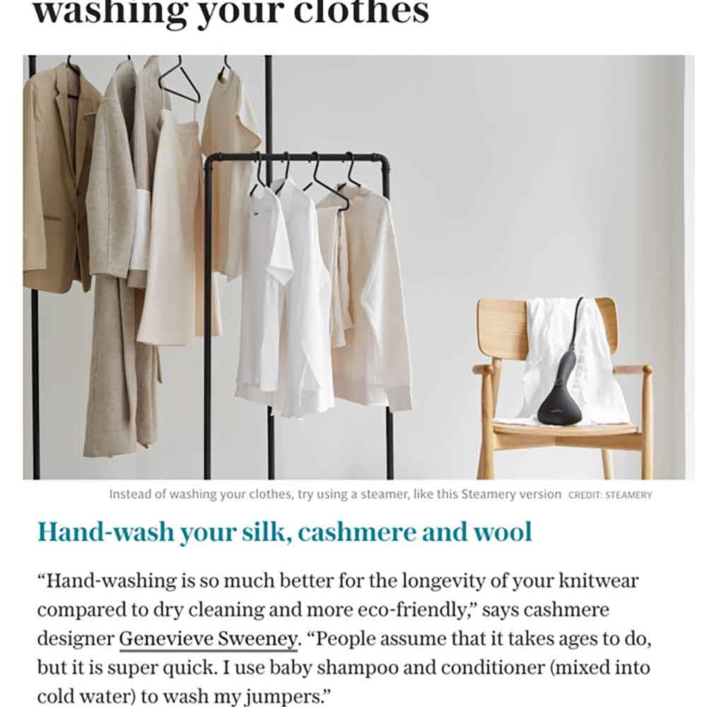 10 Eco-friendly ways to wash cashmere article in the Telegraph