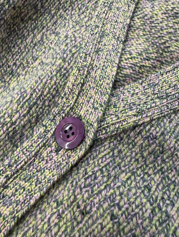 Alloa Cardigan Lambswool Lichen Genevieve Sweeney