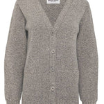 Alva Cardigan Lambswool Drift Grey Genevieve Sweeney