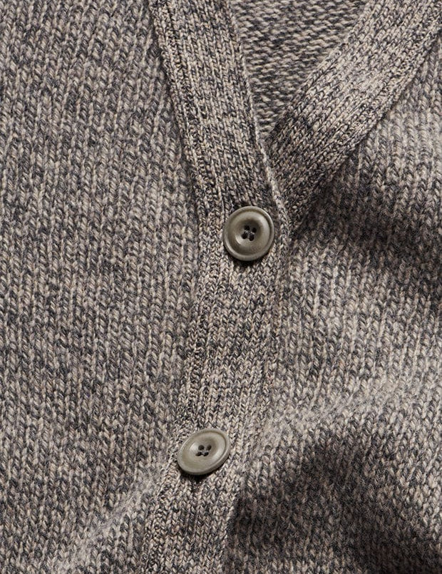 Alva Cardigan Lambswool Drift Grey Genevieve Sweeney