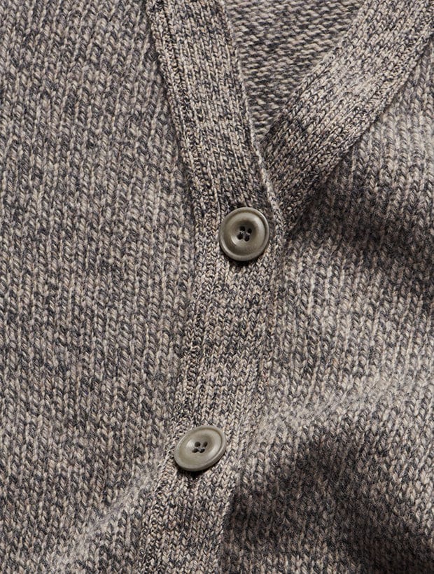 Alva Cardigan Lambswool Drift Grey Genevieve Sweeney
