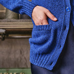 Alva Cardigan Lambswool Blue Genevieve Sweeney