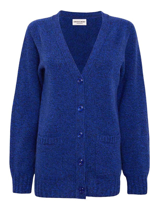 Alva Cardigan Lambswool Blue Genevieve Sweeney