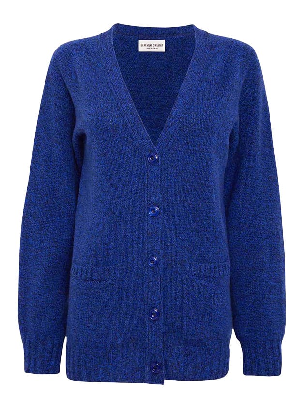 Alva Cardigan Lambswool Blue Genevieve Sweeney