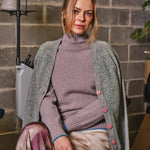 Alva Cardigan Lambswool Green Genevieve Sweeney