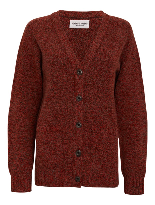 Alva Cardigan Lambswool Hazelnut Genevieve Sweeney
