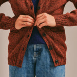 Alva Cardigan Lambswool Hazelnut Genevieve Sweeney