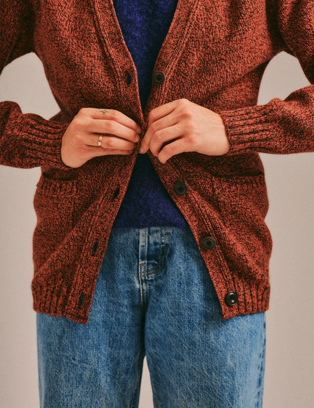 Alva Cardigan Lambswool Hazelnut Genevieve Sweeney