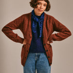 Alva Cardigan Lambswool Hazelnut Genevieve Sweeney