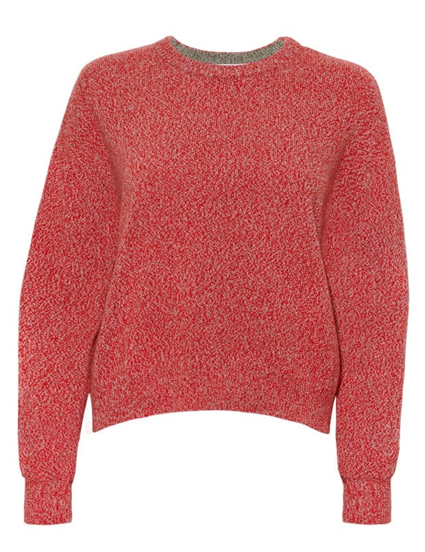 Ash Lambswool Sweater Poppy Red Marl Genevieve Sweeney