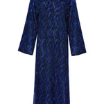 Aster Jacquard Knitted Dress Navy Genevieve Sweeney