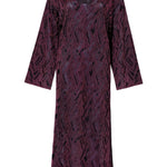 Aster Jacquard Knitted Kaftan Dress Burgundy Genevieve Sweeney