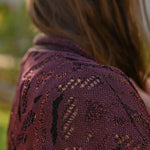 Aster Jacquard Lace Knitted Long Cardigan Burgundy Genevieve Sweeney