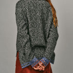 Brook Sweater Textured Lambswool Charcoal Genevieve Sweeney