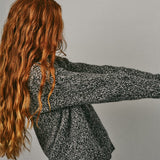 Brook Sweater Textured Lambswool Charcoal Genevieve Sweeney