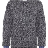 Brook Sweater Textured Lambswool Charcoal Genevieve Sweeney