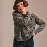 Brook Sweater Textured Lambswool Charcoal Genevieve Sweeney