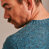 Ellon Lambswool Sweater Azure Marl Genevieve Sweeney