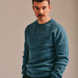 Ellon Lambswool Sweater Azure Marl Genevieve Sweeney