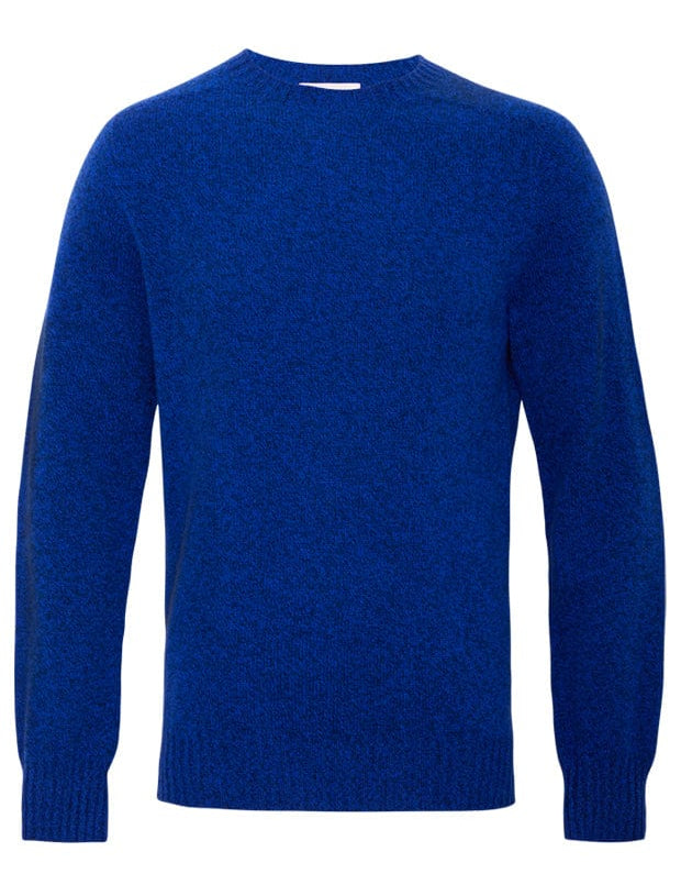 Ellon Lambswool Sweater Deep Blue Marl Genevieve Sweeney