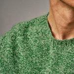 Ellon Lambswool Sweater Green Marl Genevieve Sweeney