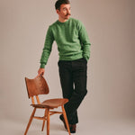 Ellon Lambswool Sweater Green Marl Genevieve Sweeney