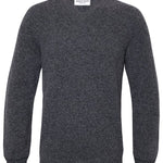 Ellon V neck Lambswool Sweater Charcoal Marl Genevieve Sweeney